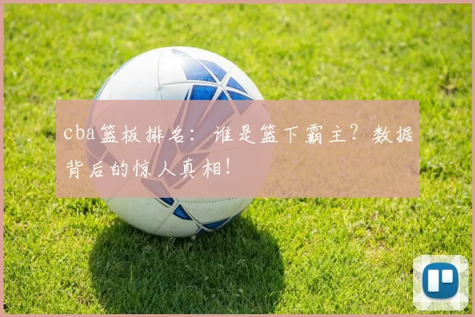 cba篮板排名：谁是篮下霸主？数据背后的惊人真相！